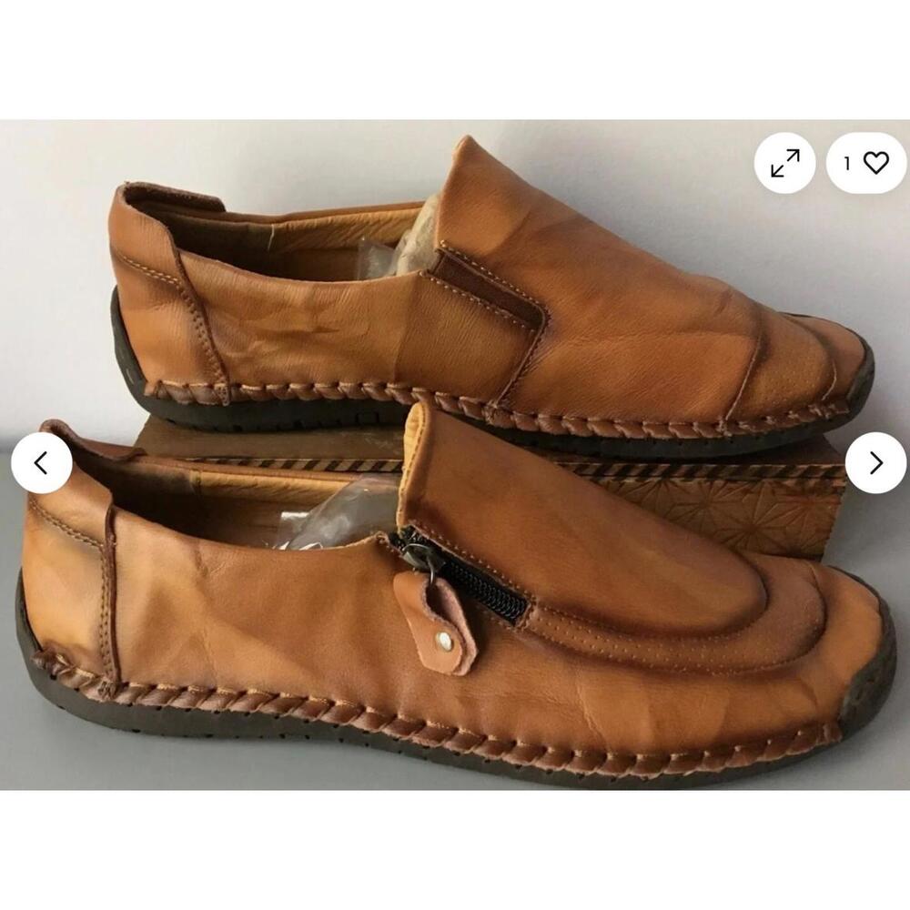 Mens Casual Loafers Slip On Smart Leather Shoes Moccasins Driving Size 43